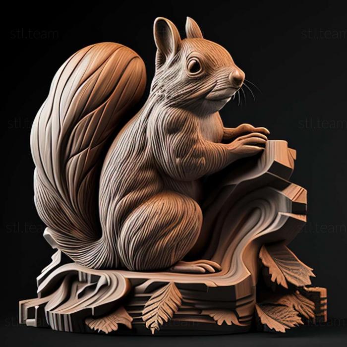 3D model squirrel (STL)